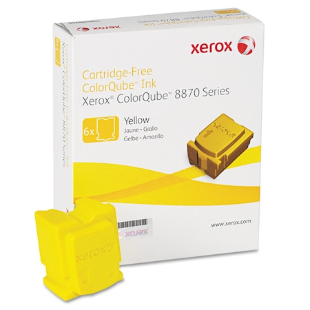 Xerox Solid Ink Stick, 17300Page-Yield, Yllw, PK6 108R00952